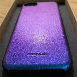 Coach NASA SPACE Hologram Leather iPhone X case